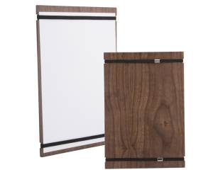 PortaMenu Tablet con elastici 32 x 22 cm legno di noce - 18683