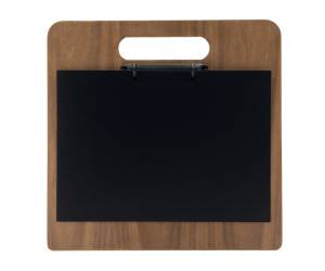 PortaMenu a tagliere con anelli Chopping Board 32 x 24 cm legno di noce - 18685