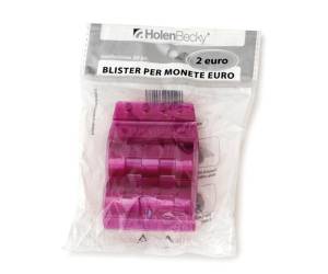 Portamonete PVC 2 euro viola blister 20 pezzi - 18730