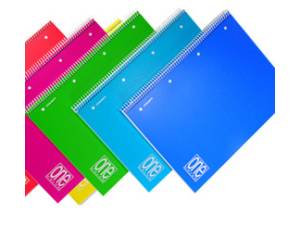 Quaderno One Color PP A5,4 mm 80 fogli 80 gr c fori spiralato - 17842