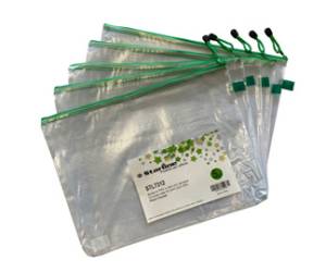 Busta a rete con cerniera verde - PVC - B4 - 31,2 x 41,2 cm - trasparente - conf. 5 pezzi - Starline - 5073.STL7312 - 8025133103161 - DMwebShop