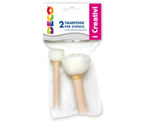 Tampone in spugna per stencil diametro 2,4 cm blister 2 pezzi Deco 06830 - 18268