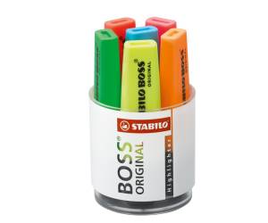 Evidenziatore Boss Original - punta a scalpello - tratto 2 - 5 mm - colori assortiti - cilindro 6 pezzi - Stabilo - 7006 - 4006381214575 - DMwebShop
