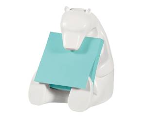 Dispenser orso bianco + ricarica Post it Super Sticky Z Notes - azzurro - BEAR-330 - 76 x 76 mm - 90 fogli - Post-it 7100137125 - 7100285519 - 8887862041899 - DMwebShop