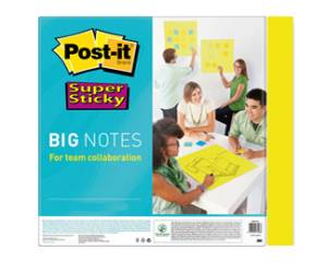 Blocco di fogli Super Sticky Big Notes BN11 EU 279 x 279 mm giallo neon 30 fogli - 2374