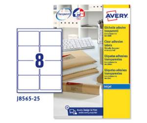 Etichette adesive J8565 in poliestere inkjet rimovibili 99,1 x 67,7 mm 25 fogli - 1808