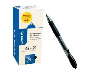 Roller gel a scatto G 2 punta 0,7 mm nero confezione 16,4 pezzi - 11907