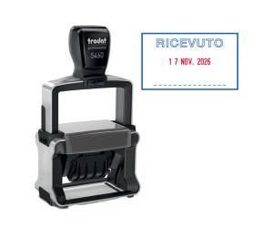 Timbro Professional 4,0,5460 L1 datario e RICEVUTO 5,6 x 3 - 3 cm 4 mm - 2026