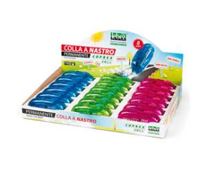 Colla a nastro Coprex permanente 6 mm x 8 mt expo 18 pezzi - 12706