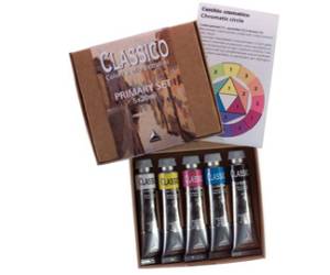 Colori a olio extrafini Primary Set 20 ml colori primari nero bianco inclusi set 5 pezzi - 18310