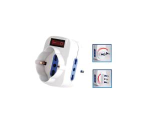 Adattatore rotante con interruttore 2 prese bipasso 2P+T 10-16A + 1 presa Schuko - Mkc - 492518057 - 8006012290097 - DMwebShop