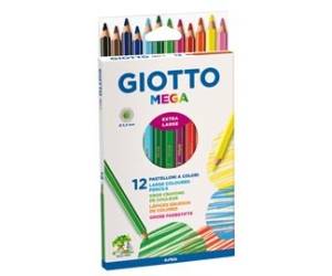 Pastelli colorati Mega - esagonale - mina 5,5 mm - conf. 12 pezzi - Giotto - 225600 - 8000825225109 - DMwebShop