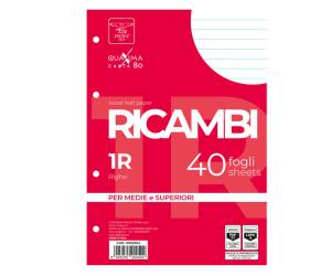 Ricambi forati Quaxima - A4 - 1 rigo - 80 gr - 40 fogli - Pigna - 00629031R - 8005235204485 - DMwebShop