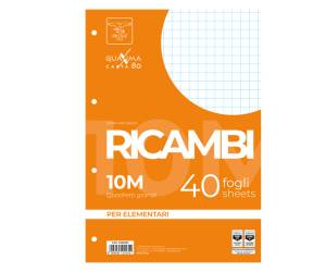 Ricambi forati Quaxima - A4 - quadretto 10 mm - 80 gr - 40 fogli - Pigna - 006290310 - 8005235211612 - DMwebShop