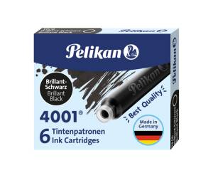 Cartucce inchiostro 4001 TP/6 - lunghezza 39 mm - nero - conf. 6 pezzi - Pelikan - 100401546 - 4012700301215 - DMwebShop