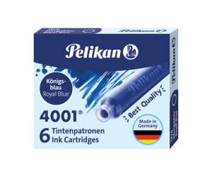Cartucce inchiostro 4001 TP/6 - lunghezza 39 mm - blu - conf. 6 pezzi - Pelikan - 100401545 - 4012700301178 - DMwebShop
