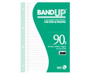 Ricambi BandUp forati rinforzati - A4 - 1 rigo - con margine - 40 fogli - 90 gr - BM - 0105495 - 8008234054952 - DMwebShop