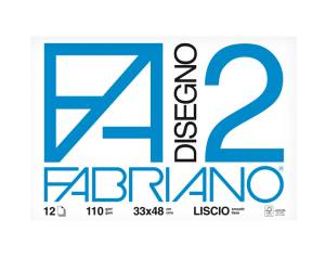 Blocco F2,33x48mm 12 fogli 110 gr liscio collato - 6660