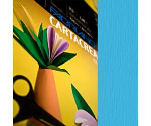 Cartoncino CartaCrea 35 x 50 cm 220 gr cielo 120 blister 10 fogli - 7136