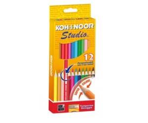 Matite colorate Studio diametro mina 2,8 mm colori assortiti Astuccio 12 pezzi Koh i noor DH3312 - 4695