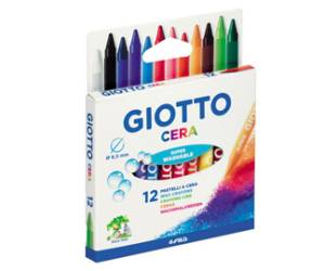 Pastelli a cera lunghezza 90 mm diametro 8,50 mm colori assortiti Giotto 281200 - 2972