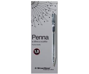 Penna a sfera a scatto punta 1 mm nero - 2915