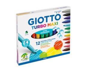 Pennarelli Turbomaxi punta diametro 5 mm colori assortiti astuccio 12 pezzi - 2966