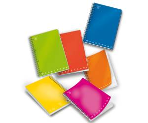 Quaderno Monocromo A5,1 rigo 70 fogli 80 gr 4 fori spiralato - 6088