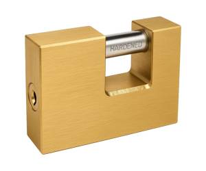 Lucchetto corazzato per saracinesca - ottone massiccio - 7,7 x 5 x 1,6 cm - oro - Metalplus - PT2860 - 3000004157097 - DMwebShop