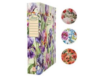 Cartella progetti Nature Flowers 26 x 34 cm dorso 7 cm con elastico - 5478