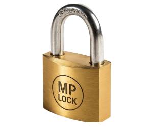 Lucchetto ad arco ottone massiccio 5 x 3 x 1,2 cm oro - 3569