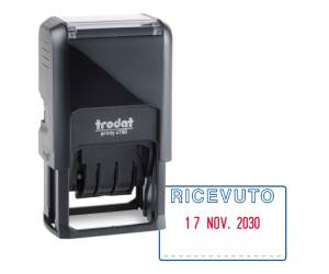 Timbro Printy 4750 L autoinchiostrante DATA RICEVUTO 4,1 x 2,4 cm 4 mm bicolore - 21642