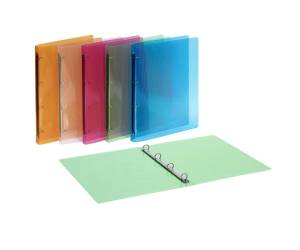 Raccoglitore Lumina 4 anelli tondi 15 mm 22 x 30 cm PP colori assortiti - 5917