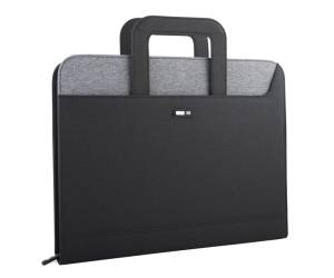 Cartella portablocco - con manici - nero-grigio - 28,5 x 36 cm - City Time - 61496. - 8002787614960 - DMwebShop