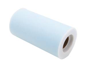 Tulle in rotolo - 12,5 cm x 25 mt - celeste - Big Party - 85057. - 8020834850574 - DMwebShop