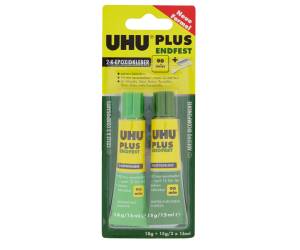 Colla bicomponente Plus 90 min - 30 ml - 2 x 15 ml - trasparente - Uhu - D9249 - 7000068 - 4026700456707 - DMwebShop
