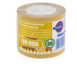 Nastro biadesivo 700RDA - 50 mm x 10 mt - in termo singolo + etichetta - trasparente - Eurocel - 046016354 - 8001814000615 - DMwebShop