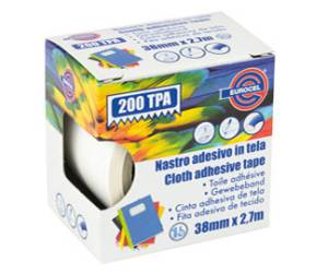 Nastro adesivo telato TPA 200 - 3,8 cm x 2,7 mt - bianco - Eurocel - 016014314 - 8001814001193 - DMwebShop