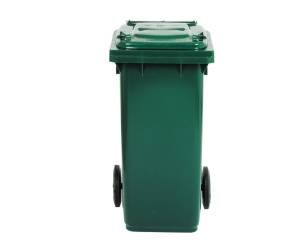 Bidone carrellato 58 x 73 x 107 cm 240 lt verde scuro Mobil Plastic - 22247