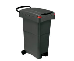 Bidone mobile a pedale 80 lt 40 x 65 x 81 cm PPL grigio - 22240