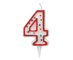 Candelina Zuccherino numero 4 H 8,5 cm - 22120