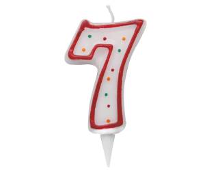 Candelina Zuccherino numero 7 H 8,5 cm - 22119