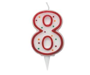 Candelina Zuccherino numero 8 H 8,5 cm - 22121