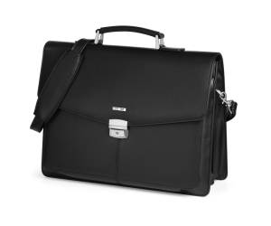 Cartella in similpelle nero 41 x 32 x 16 cm - 22165