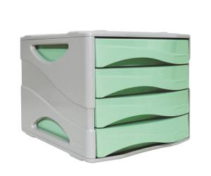 Cassettiera Keep Colour Pastel 25 x 32 cm cassetti 5 cm grigio verde - 17465