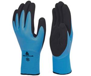 Guanti Wet Dry VV636BL poliammide palmo in nitrile taglia 09 blu nero - 22050