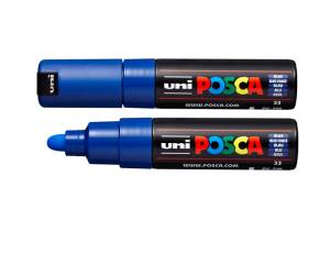 Marcatore a base d acqua Uni Posca PC7M punta tonda large 4,5-5,5 mm blu - 22305