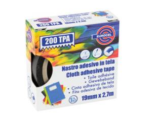 Nastro adesivo telato TPA 200,19 mm x 2,7 mt tela plastificata bianco - 16249