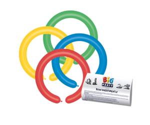 Palloncini in lattice modellabili diametro 5 cm colori assortiti busta 25 pezzi Big Party 72038 - 22089