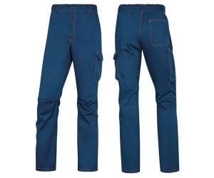 Pantalone da lavoro Panostrpa sargia poliestere cotone elastan taglia XL blu arancio - 21831